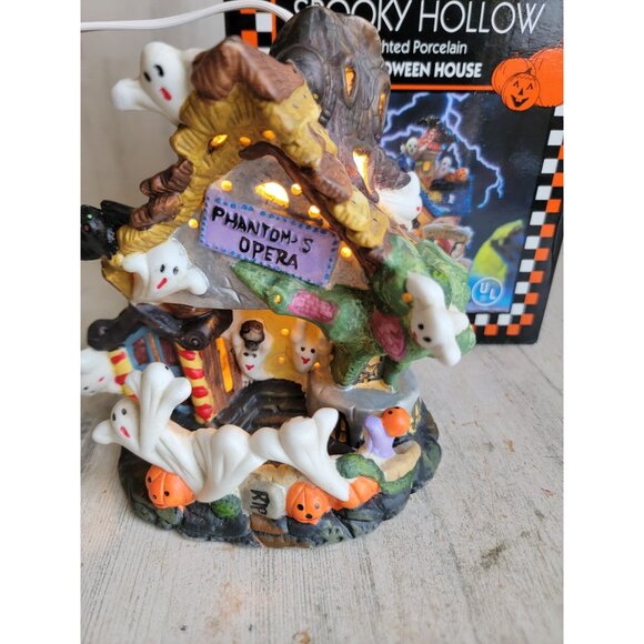 Spooky hollow phantoms opera Halloween vintage ceramic village - Picture 3 of 11